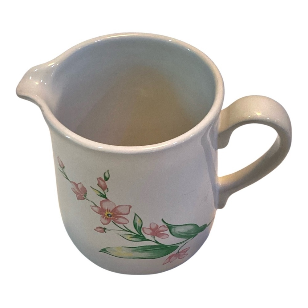 Corelle Coordinates Yellow and Pink Floral Stoneware Creamer Pitcher - Picture 2 of 6